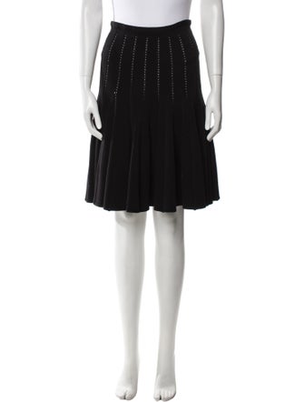 Alaïa Eyelet Trim Knee-Length Skirt