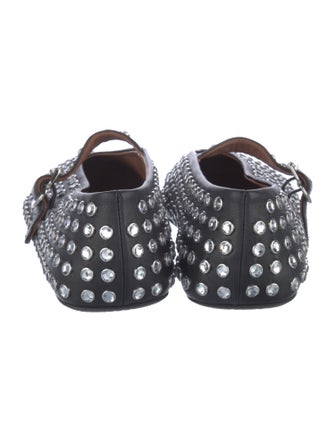 Alaïa Leather Crystal Embellishments Espadrilles