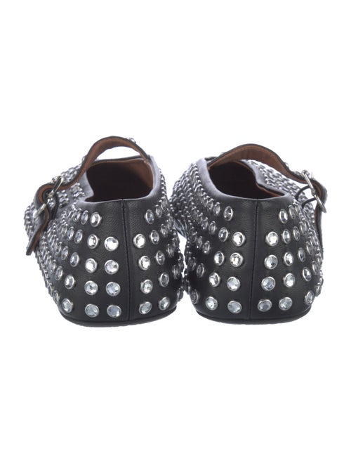 Alaïa Leather Crystal Embellishments Espadrilles