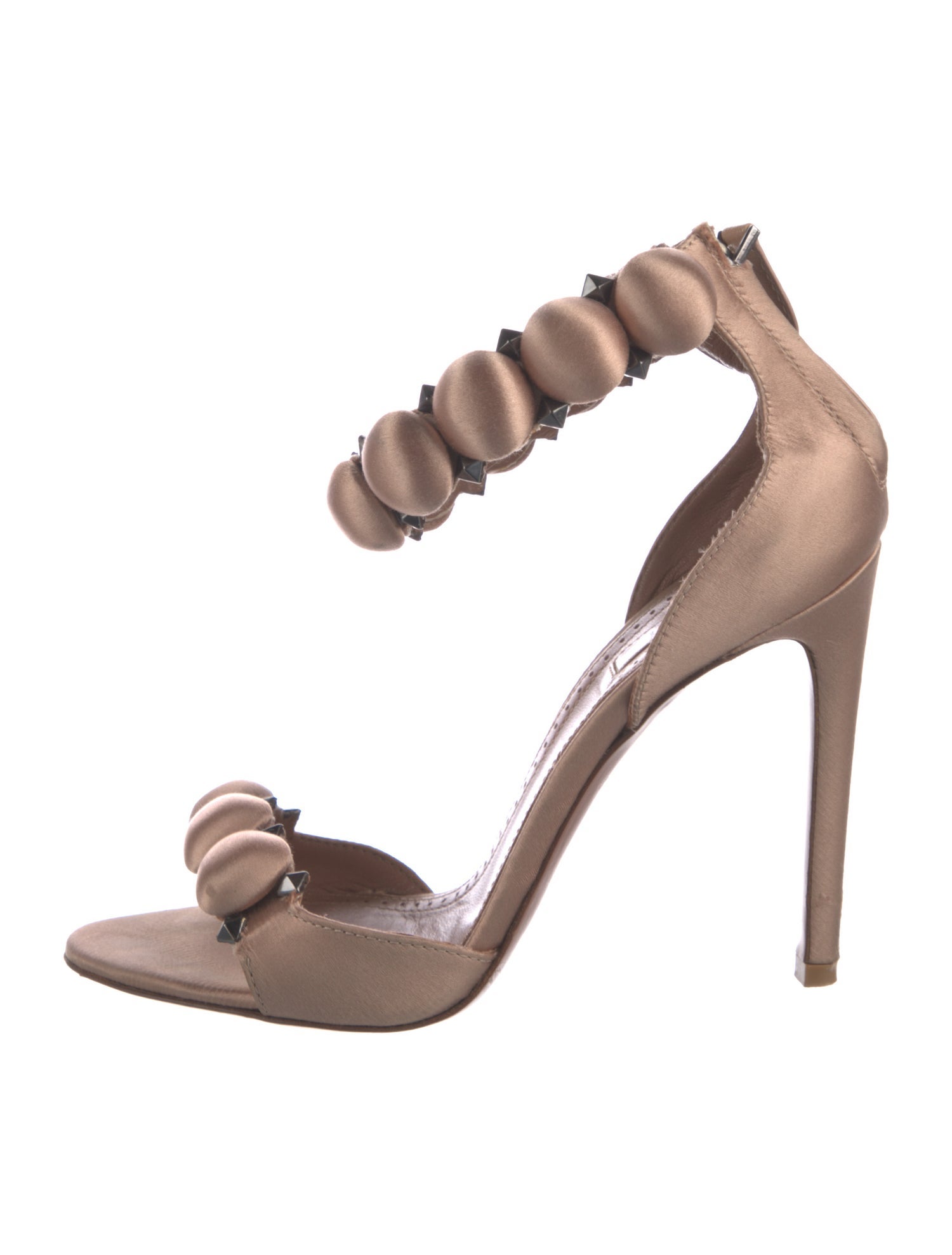 Alaïa Rockstud Accents Satin Sandals