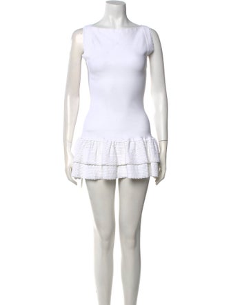 Alaïa Bateau Neckline Mini Dress
