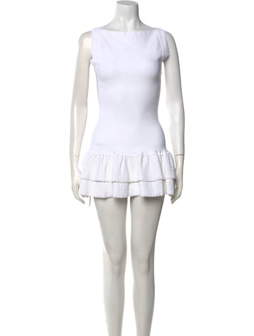 Alaïa Bateau Neckline Mini Dress