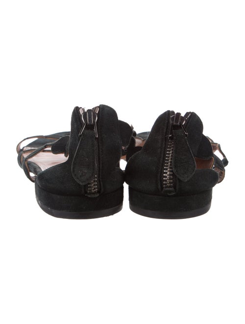 Alaïa Suede Scalloped Accent Slides