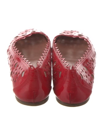 Alaïa Patent Leather Cutout Accent Ballet Flats