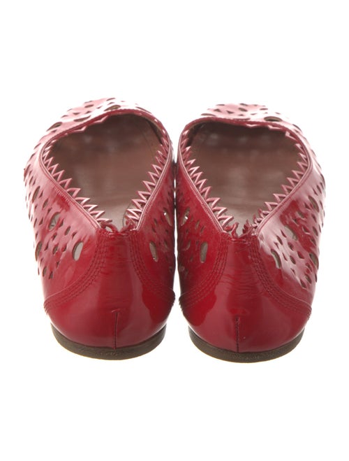 Alaïa Patent Leather Cutout Accent Ballet Flats