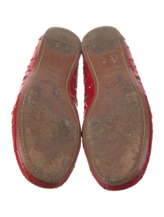 Alaïa Patent Leather Cutout Accent Ballet Flats