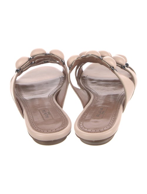 Alaïa Leather Studded Accents Slides