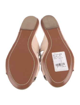 Alaïa Leather Studded Accents Slides