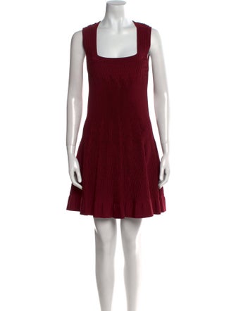 Alaïa Square Neckline Mini Dress