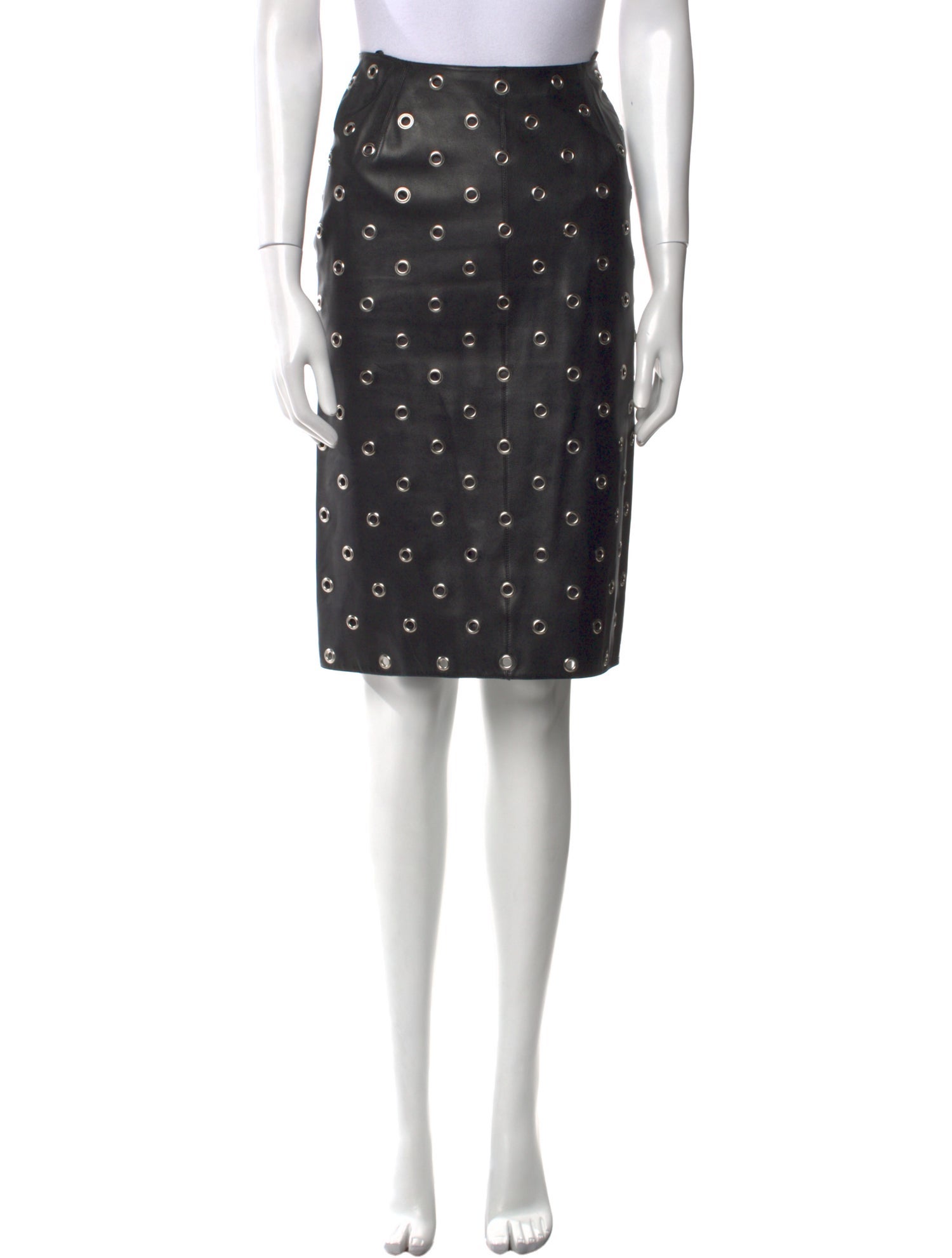 Alaïa Leather Knee-Length Skirt