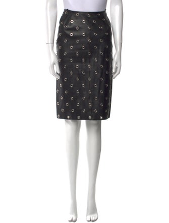 Alaïa Leather Knee-Length Skirt