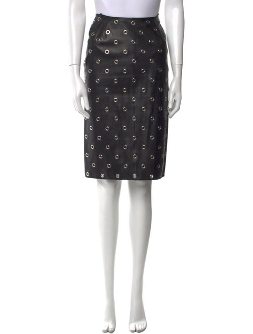 Alaïa Leather Knee-Length Skirt