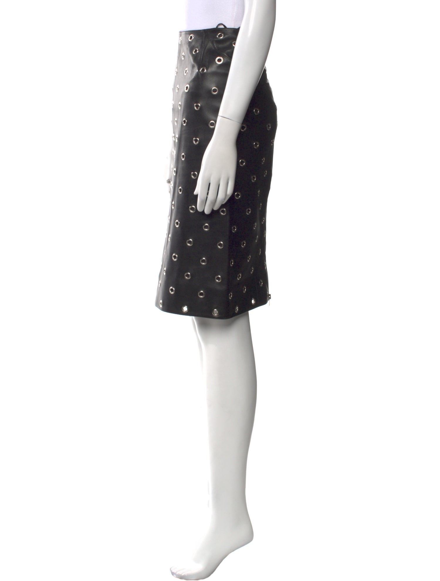 Alaïa Leather Knee-Length Skirt