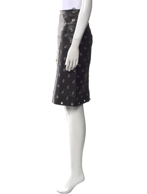 Alaïa Leather Knee-Length Skirt