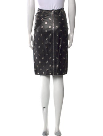 Alaïa Leather Knee-Length Skirt