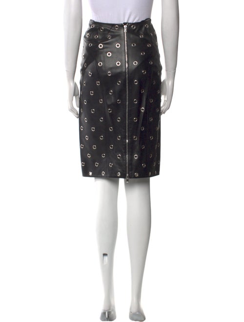 Alaïa Leather Knee-Length Skirt
