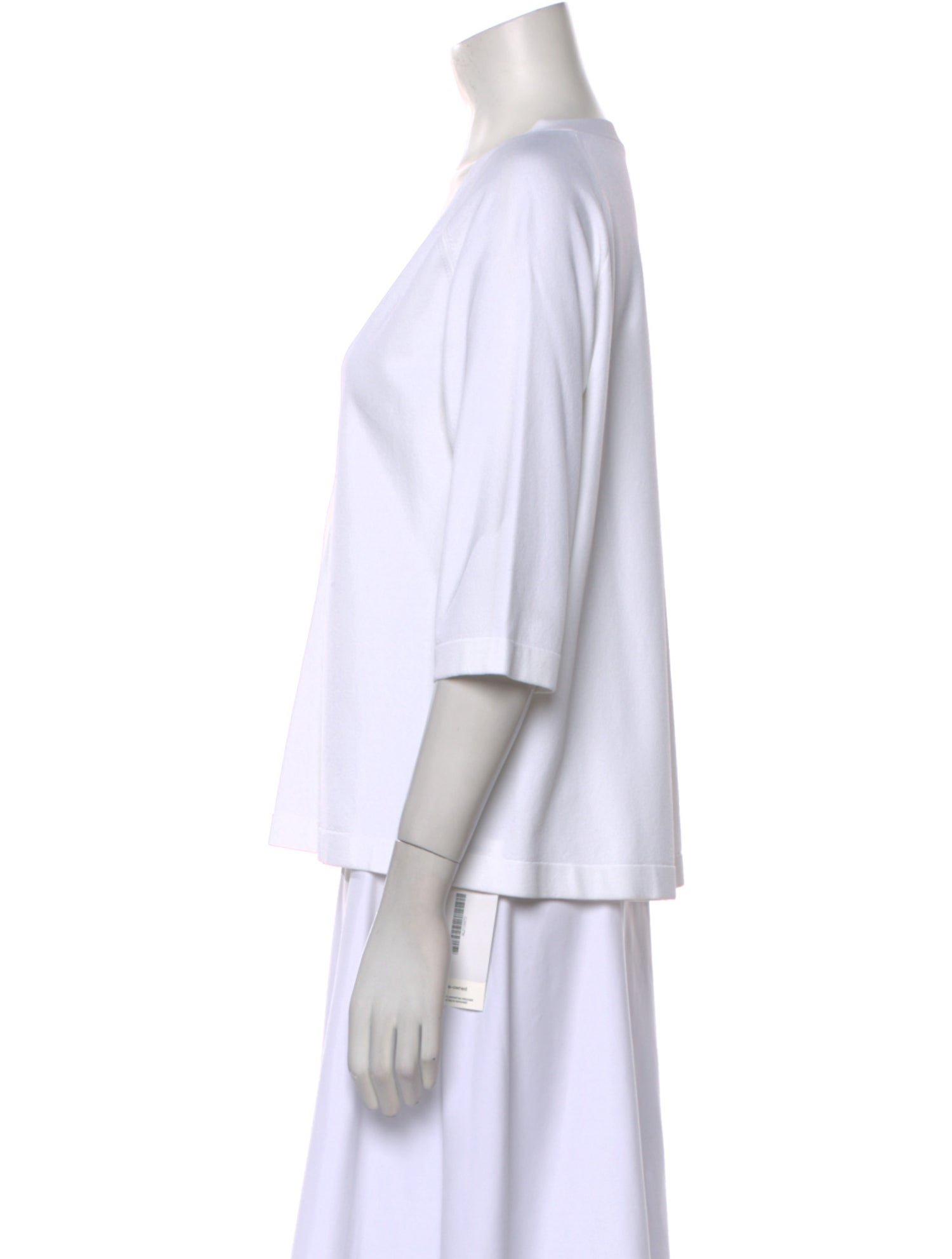 Alaïa V-Neck Three-Quarter Sleeve Top