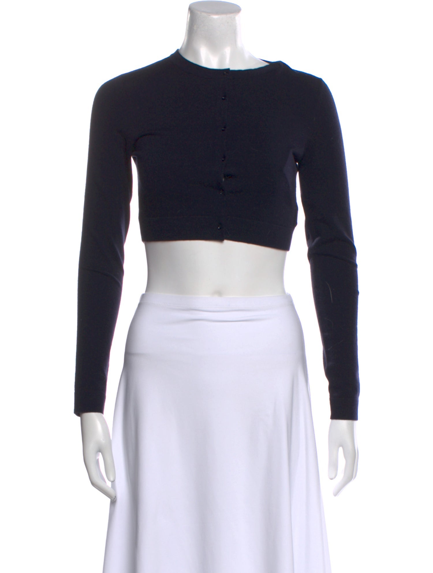 Alaïa Wool Crew Neck Crop Top w/ Tags