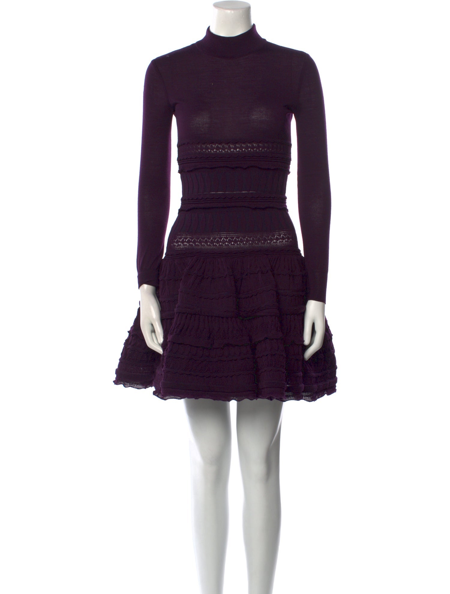 Alaïa Mock Neck Mini Dress