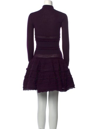Alaïa Mock Neck Mini Dress