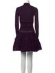 Alaïa Mock Neck Mini Dress