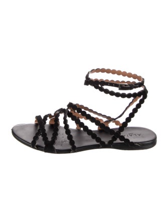 Alaïa Suede Gladiator Sandals