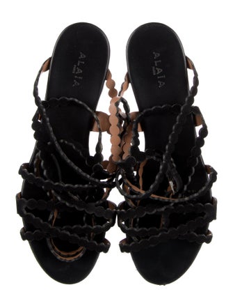 Alaïa Suede Gladiator Sandals