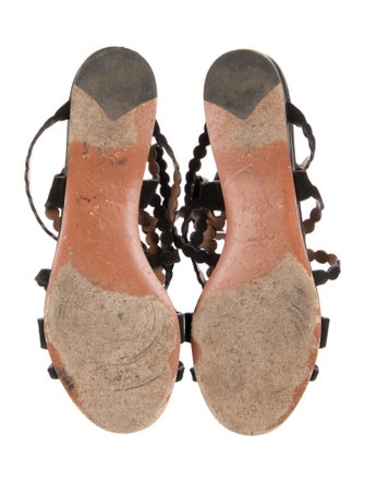 Alaïa Suede Gladiator Sandals