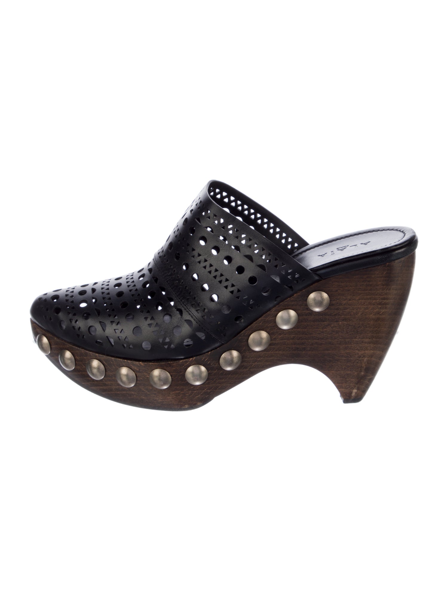 Alaïa Leather Patterned Mules