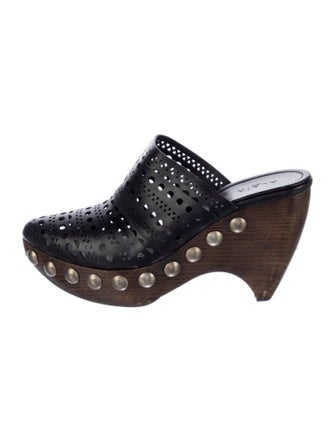 Alaïa Leather Patterned Mules