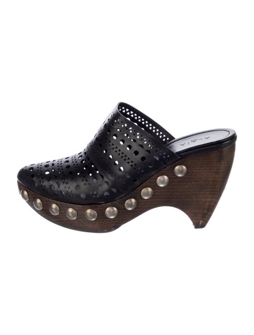 Alaïa Leather Patterned Mules