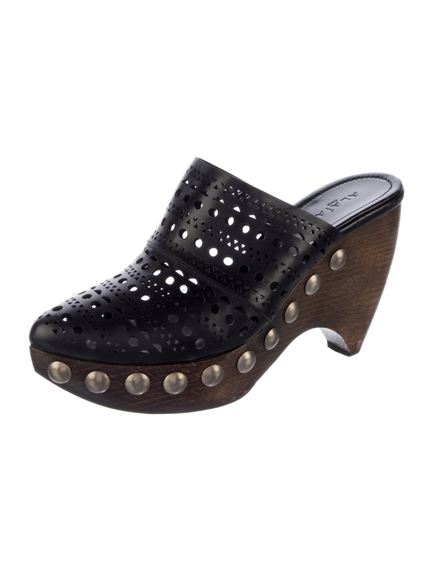 Alaïa Leather Patterned Mules