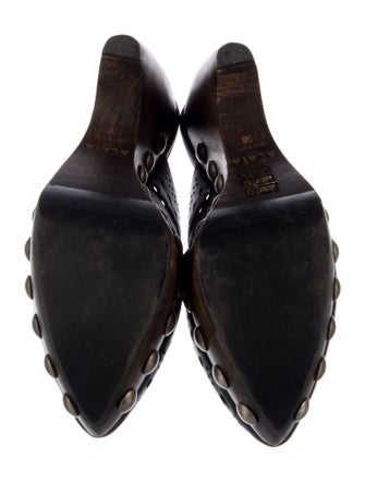 Alaïa Leather Patterned Mules