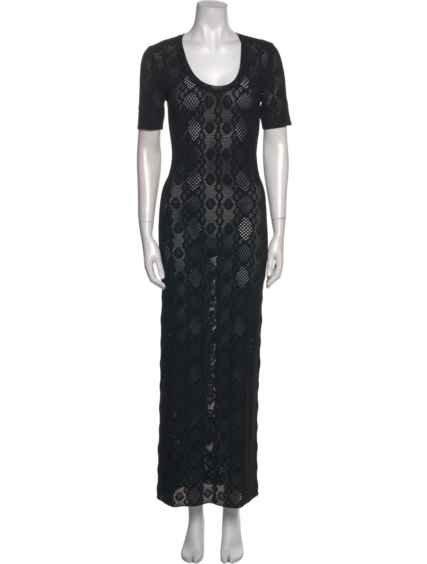 Alaïa Lace Pattern Long Dress