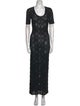 Alaïa Lace Pattern Long Dress