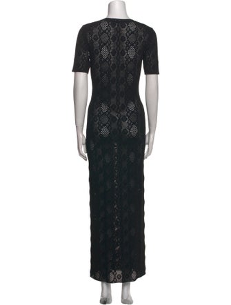 Alaïa Lace Pattern Long Dress