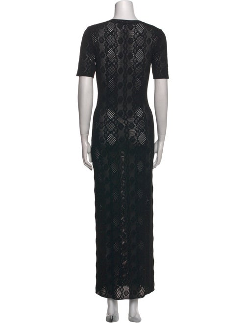 Alaïa Lace Pattern Long Dress