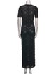 Alaïa Lace Pattern Long Dress