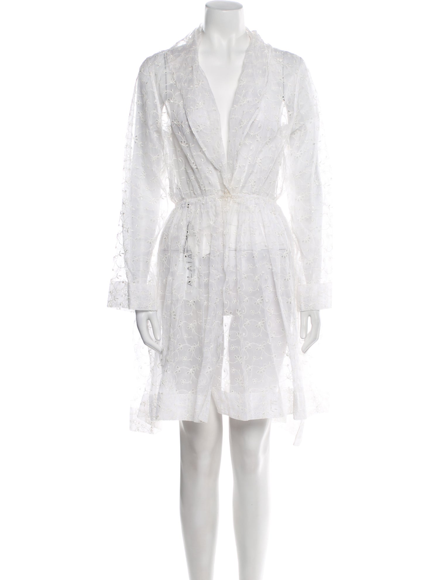 Alaïa V-Neck Knee-Length Dress