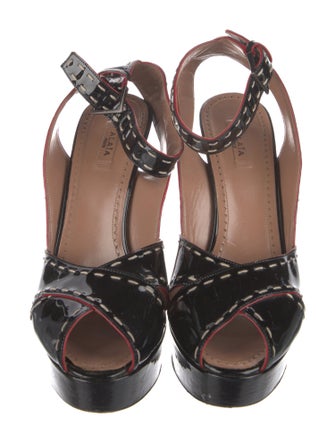 Alaïa Patent Leather Slingback Pumps