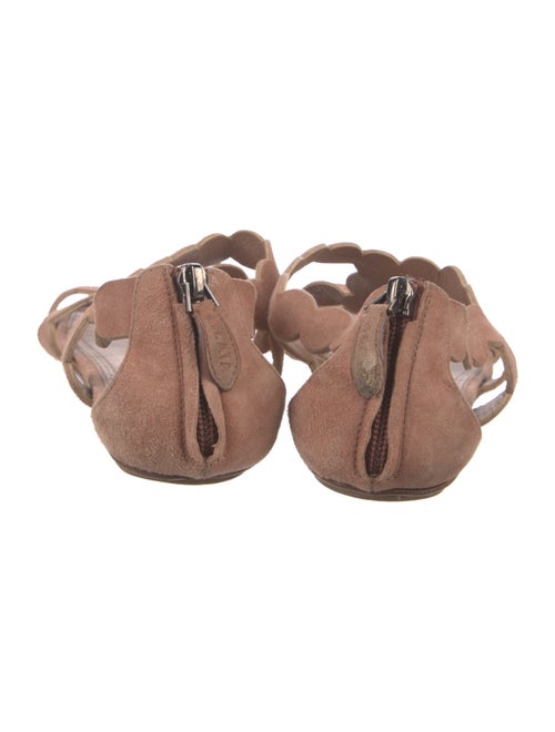 Alaïa Suede Scalloped Accent Gladiator Sandals