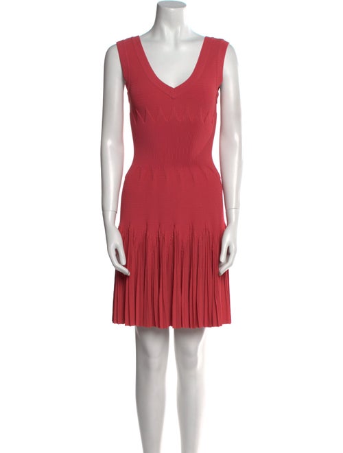 Alaïa V-Neck Mini Dress
