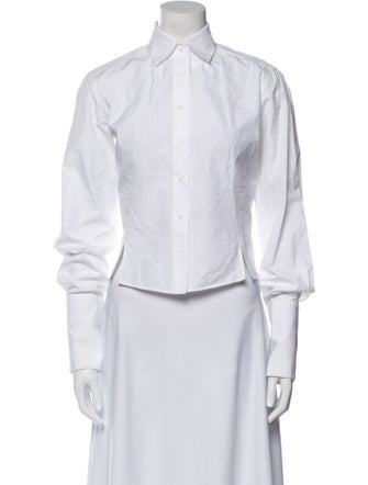 Alaïa Long Sleeve Button-Up Top