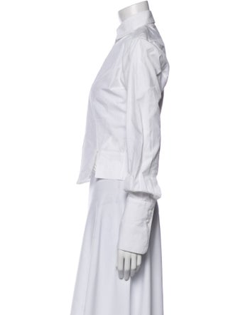 Alaïa Long Sleeve Button-Up Top