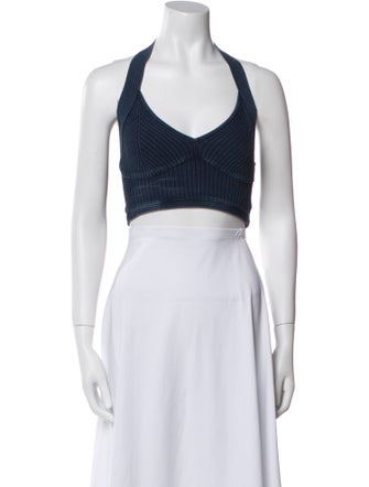 Alaïa Halterneck Sleeveless Crop Top