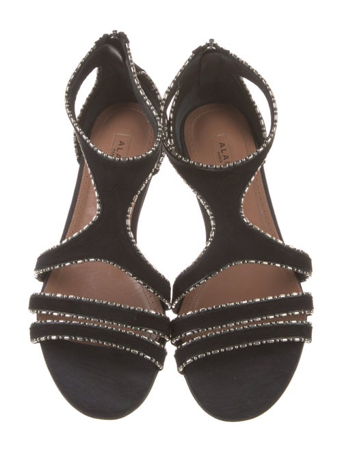 Alaïa Suede Studded Accents Gladiator Sandals