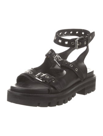 Alaïa Leather Gladiator Sandals