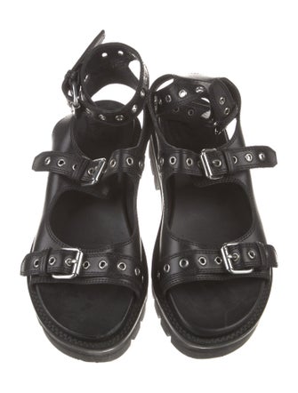 Alaïa Leather Gladiator Sandals