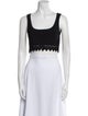 Alaïa Scoop Neck Sleeveless Crop Top