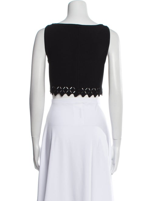Alaïa Scoop Neck Sleeveless Crop Top